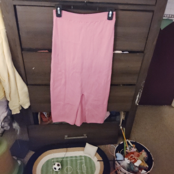 FREE PEOPLE Skyline Midi Skirt - Pink Size Medium - Picture 8 of 11